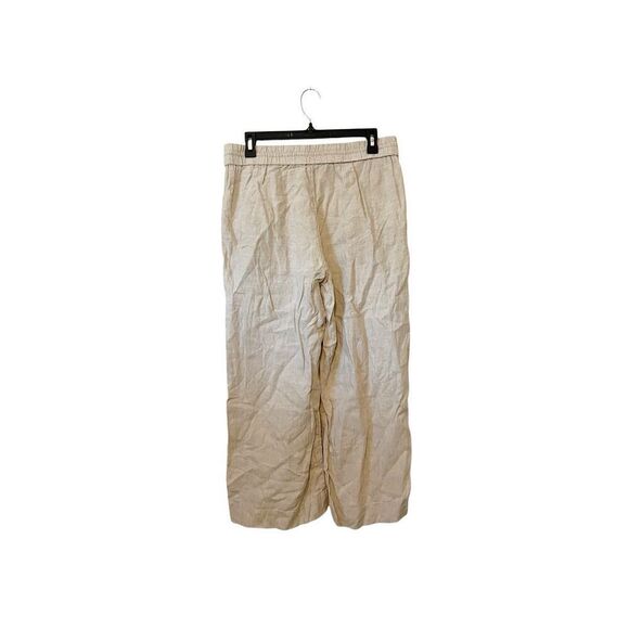 J. Crew Wide Leg Linen Drawstring Waist Pocket Front Pants Women’s Medium - Picture 3 of 5